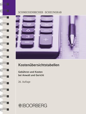 cover image of Kostenübersichtstabellen